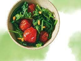 Tomaatje met spinazie